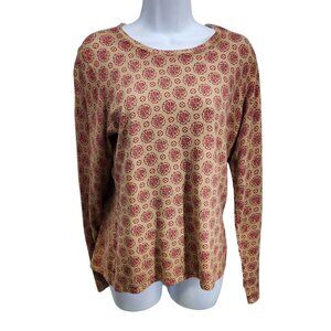 J. McLaughlin Top Sweater Catalina Cloth Printed‎ Pullover Wool Blend Size M